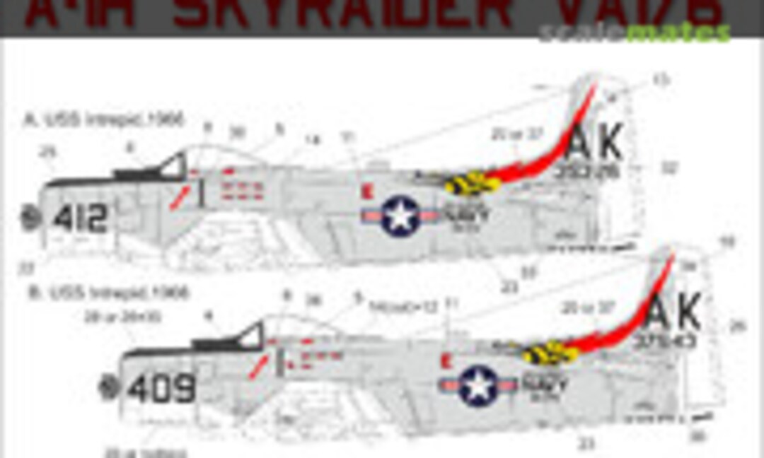 1:144 A-1H Skyrader VA-176 (UpRise Decal UR14476)