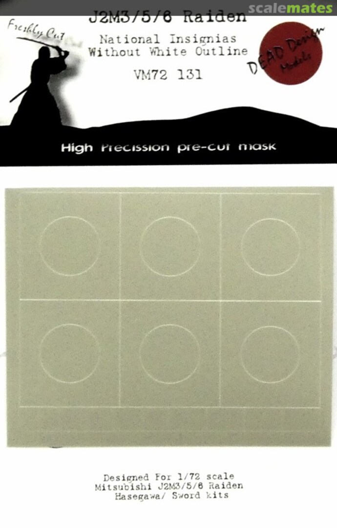 Boxart Mitsubishi J2M3/5/6 National Insignia w/o White Outline VM72131 DEAD Design Models Boxart Mitsubishi J2M3/5/6 National Insignia w/o White Outline VM72131 DEAD Design Models