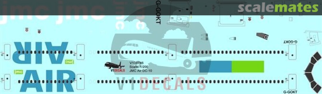 Boxart JMC Air McDonnell Douglas DC-10-30 V1D0746-100 V1 Decals