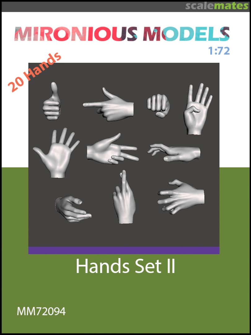 Boxart Hands Set II MM72094 Mironious Models Boxart Hands Set II MM72094 Mironious Models