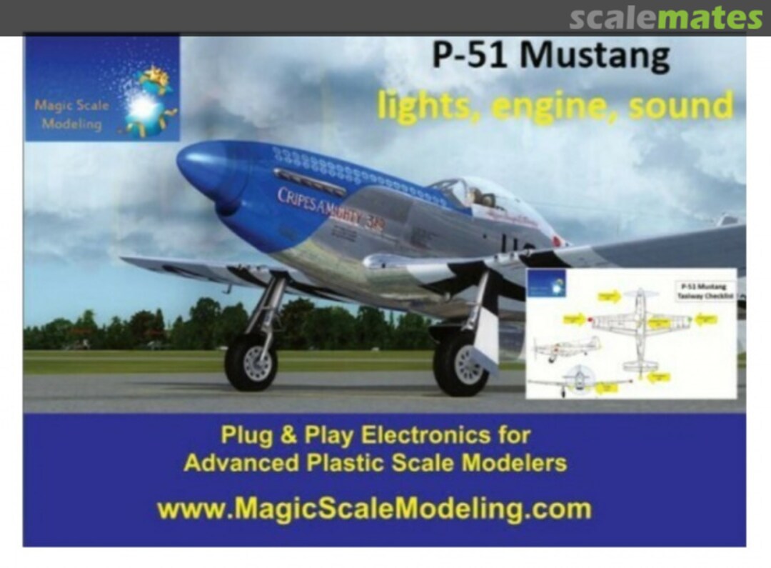 Boxart P-51 Mustang - Lights, Engines and Sound MSM-050 Magic Scale Modeling