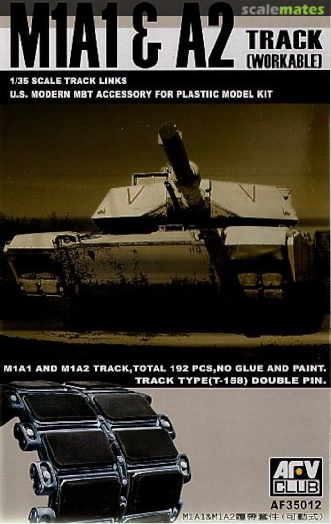 Boxart M1A1/M1A2 T158 'Big Foot' track links AF35012 AFV Club Boxart M1A1/M1A2 T158 'Big Foot' track links AF35012 AFV Club