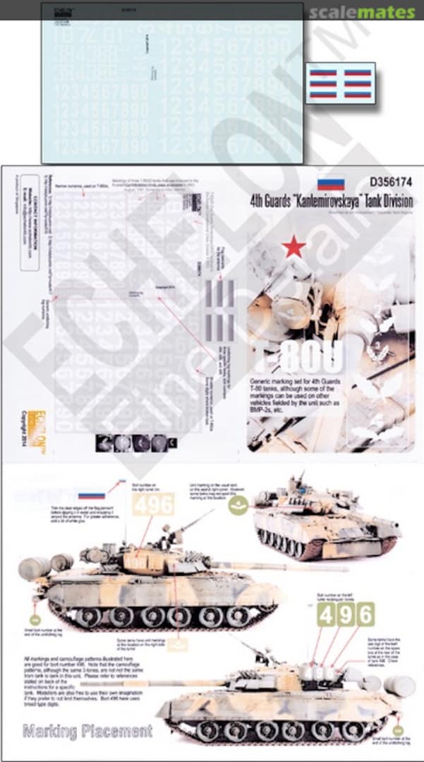 Boxart 4th Guards T-80U D356174 Echelon Fine Details