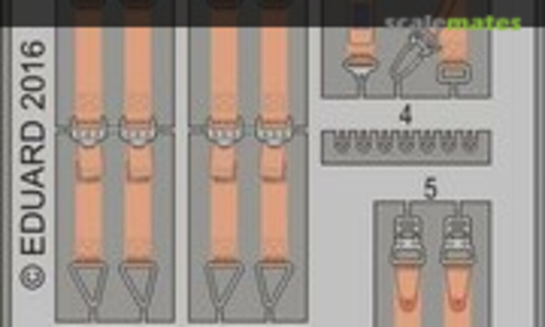 1:32 Me 262B-1 seatbelts STEEL (Eduard 32894)
