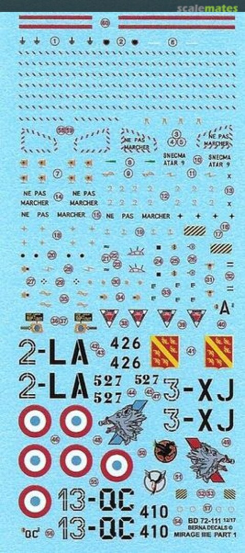 Boxart Mirage IIIE BD 72-111 Berna Decals Boxart Mirage IIIE BD 72-111 Berna Decals