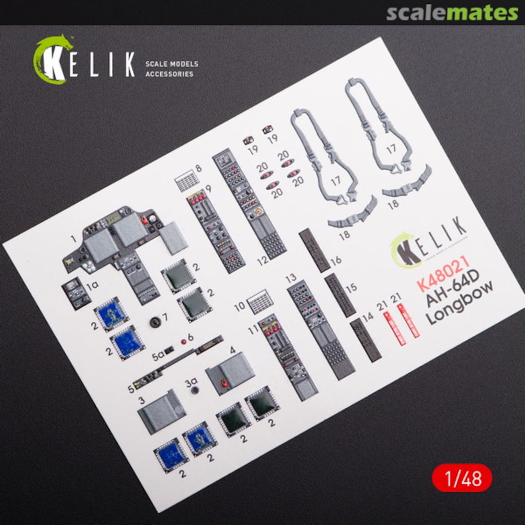 Boxart AH-64D Longbow Apache - interior 3D decals K48021 Kelik Boxart AH-64D Longbow Apache - interior 3D decals K48021 Kelik
