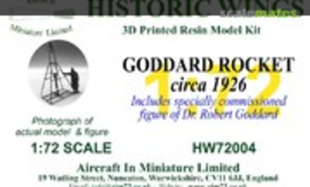 1:72 Goddard's rocket (circa 1926) (Aircraft In Miniature Ltd HW72004) HW72004