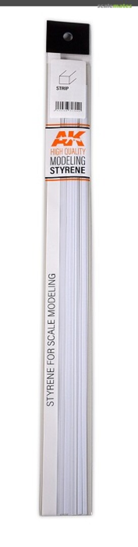 Boxart Styrene Strips 0.50 X 1.00 X 350mm (10 units) AK 6508 AK Interactive Boxart Styrene Strips 0.50 X 1.00 X 350mm (10 units) AK 6508 AK Interactive