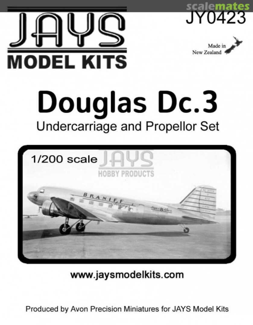Boxart Douglas DC.3 Undercarriage and Propeller Set JY0423 JAYS Model Kits