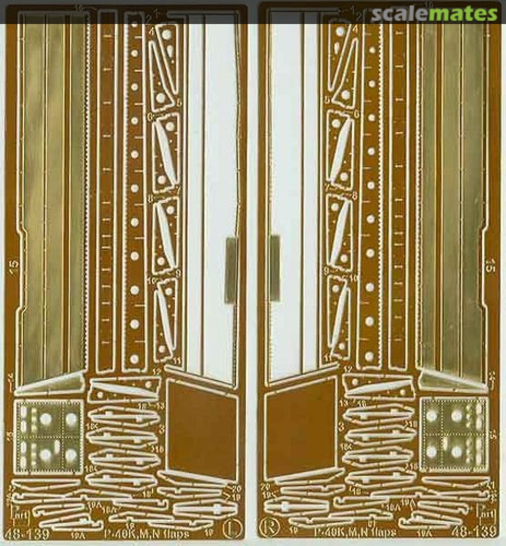 Boxart P-40 K,M, N Warhawk flaps S48-139 Part Boxart P-40 K,M, N Warhawk flaps S48-139 Part