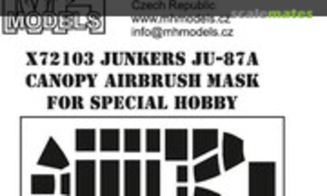 1:72 Junkers Ju-87A Canopy Airbrush Mask (MH Models X72103)