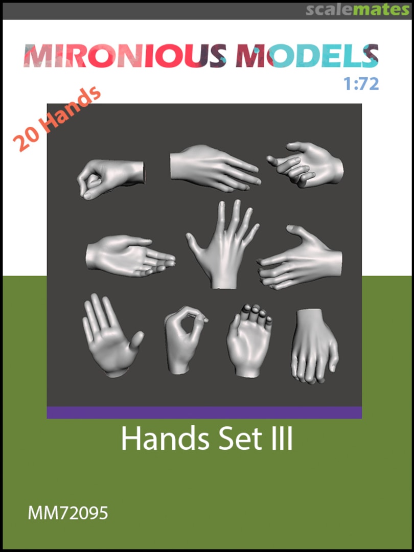 Boxart Hands Set III MM72095 Mironious Models Boxart Hands Set III MM72095 Mironious Models