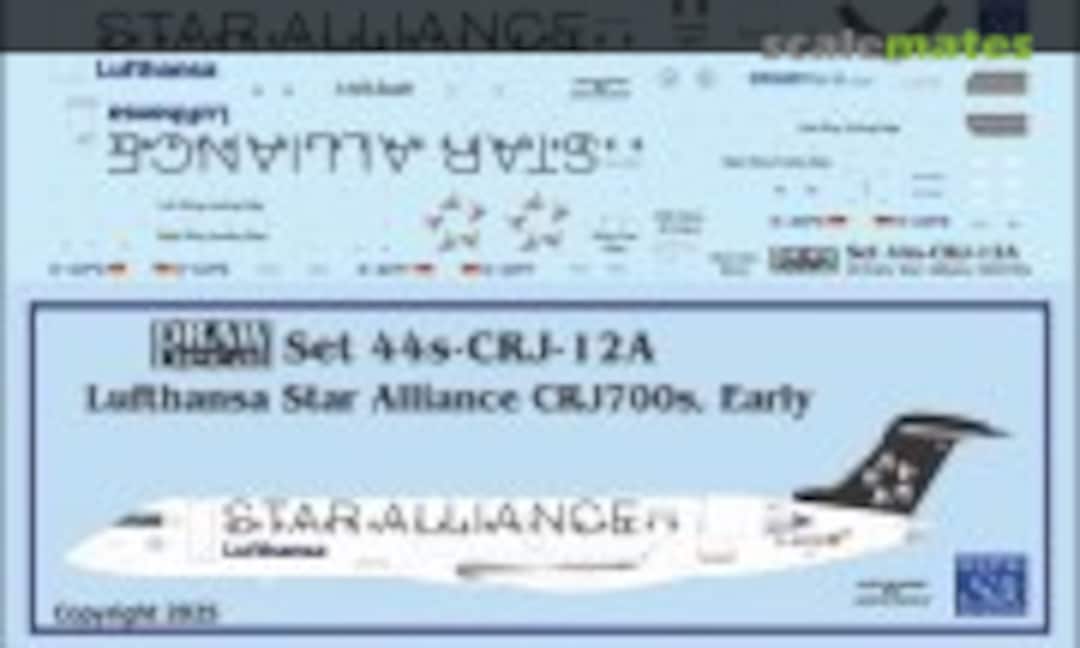 1:144 Lufthansa Star Alliance CRJ700s (Draw Decal 44-CRJ-12A) 44-CRJ-12A