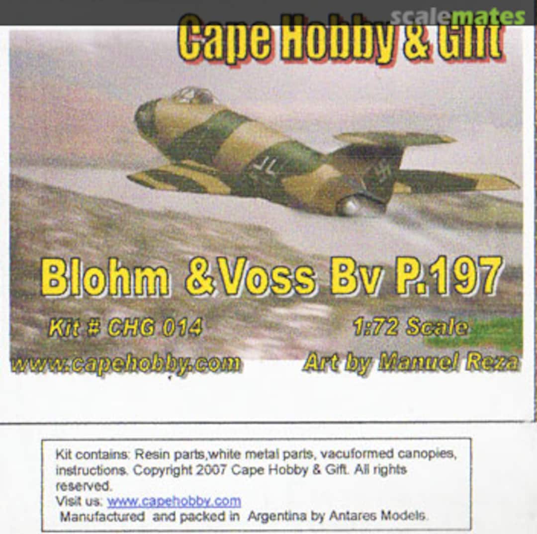Boxart Blohm & Voss BV P.197 CHG 014 Cape Hobby & Gift Boxart Blohm & Voss BV P.197 CHG 014 Cape Hobby & Gift