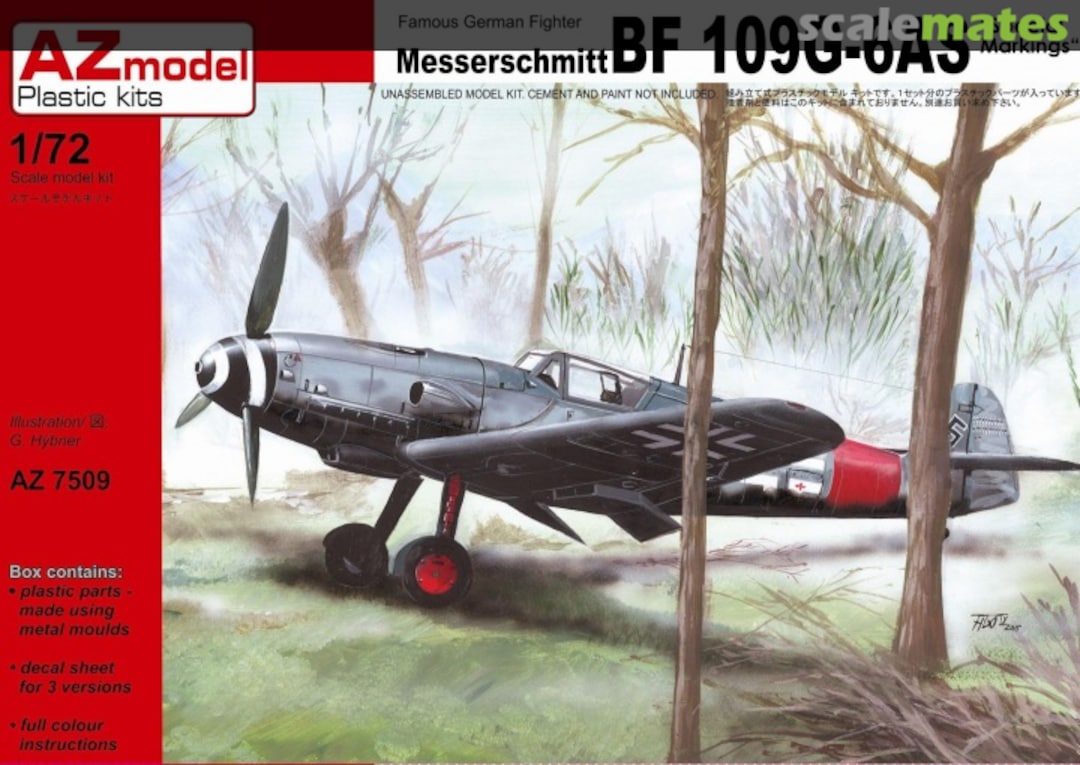 Boxart Messerschmitt Bf109G-6AS AZ7509 AZmodel Boxart Messerschmitt Bf109G-6AS AZ7509 AZmodel