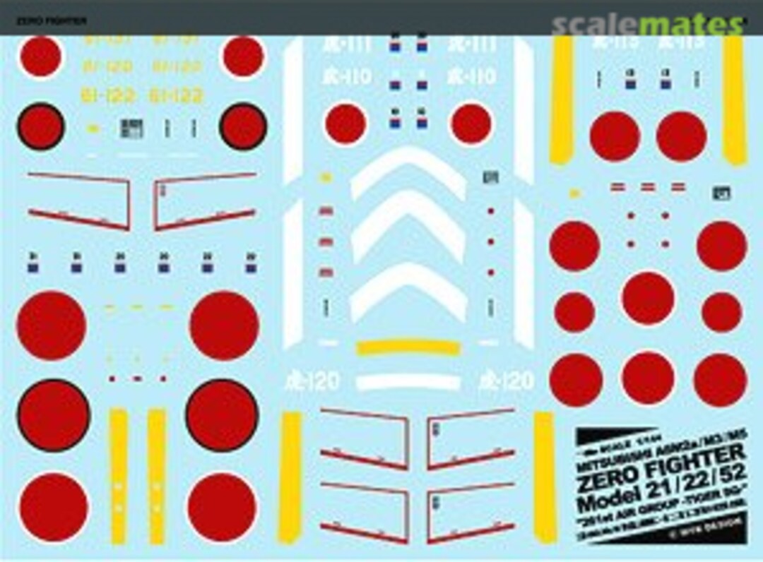 Boxart Mitsubishi A6M2b/M3a/M5 Zero Model 21/22/52 261 Air Corps A-482 MYK Design Boxart Mitsubishi A6M2b/M3a/M5 Zero Model 21/22/52 261 Air Corps A-482 MYK Design