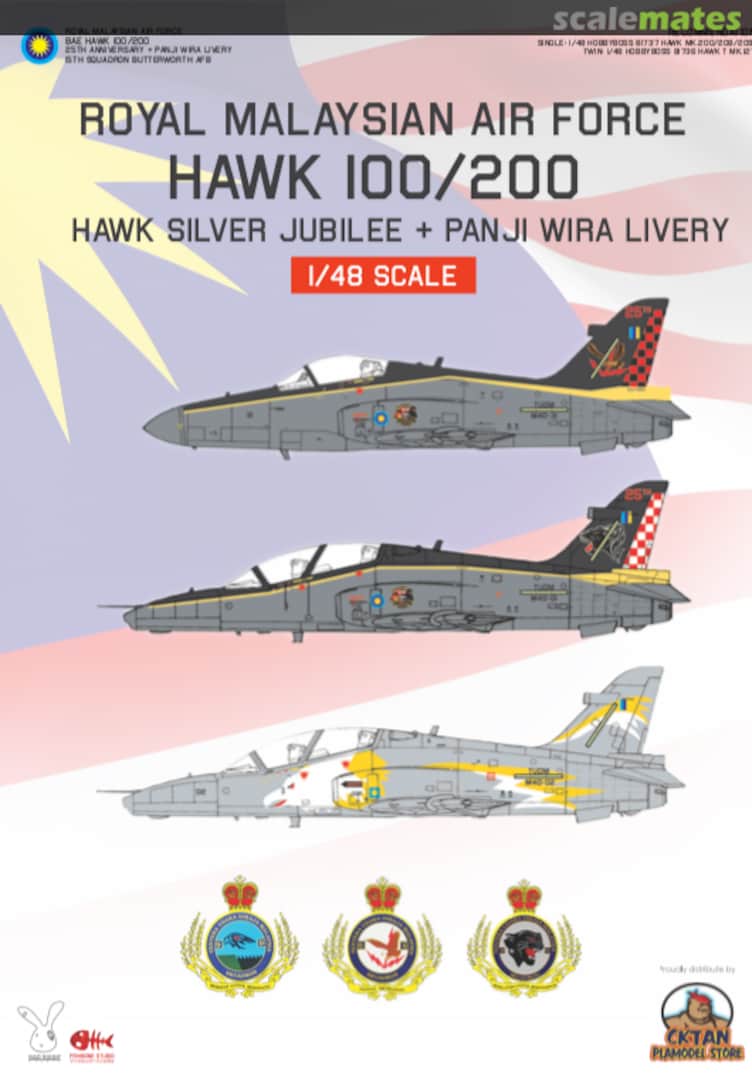 Boxart RMAF BAe Hawk Mk.100/200 25th Anniversary decal FB48012 Fishbone Studio Boxart RMAF BAe Hawk Mk.100/200 25th Anniversary decal FB48012 Fishbone Studio