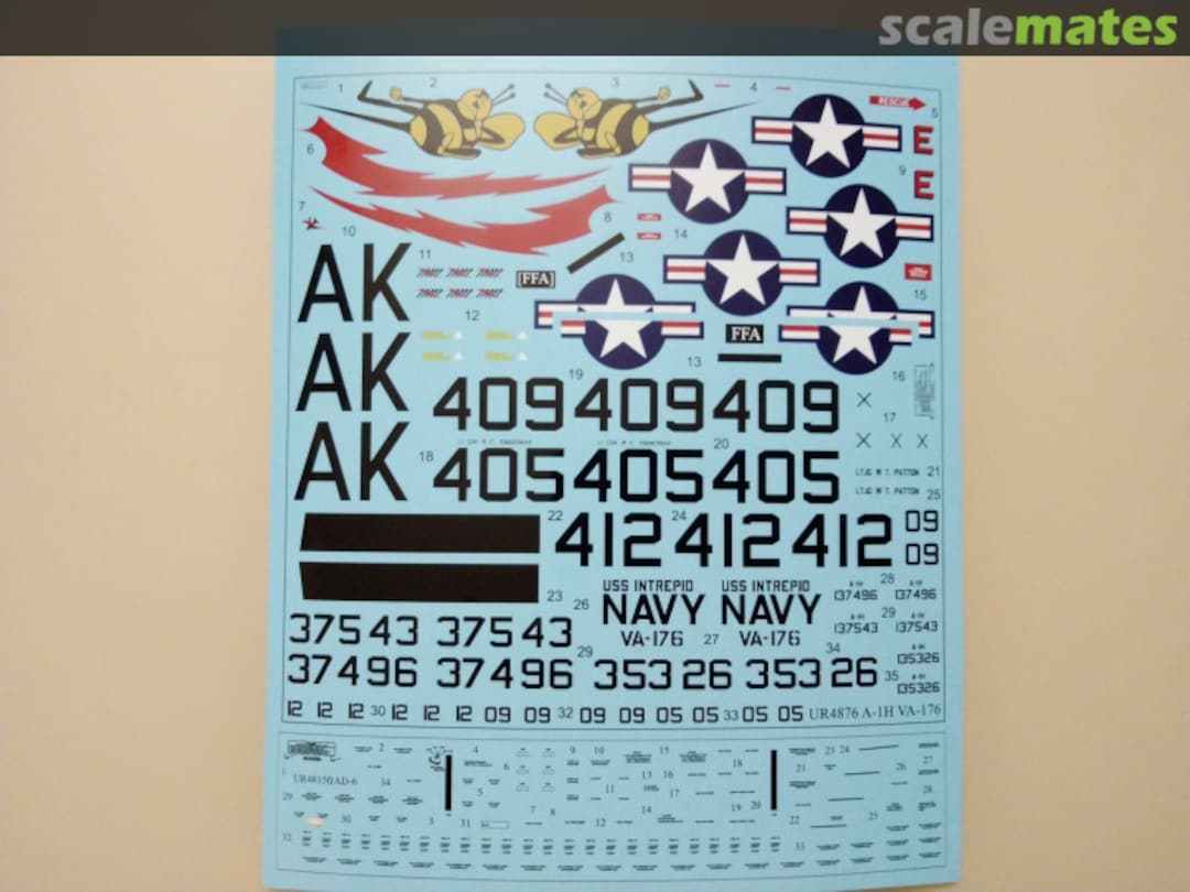 Contents A-1H Skyrader VA-176 UR4876 UpRise Decal Contents A-1H Skyrader VA-176 UR4876 UpRise Decal