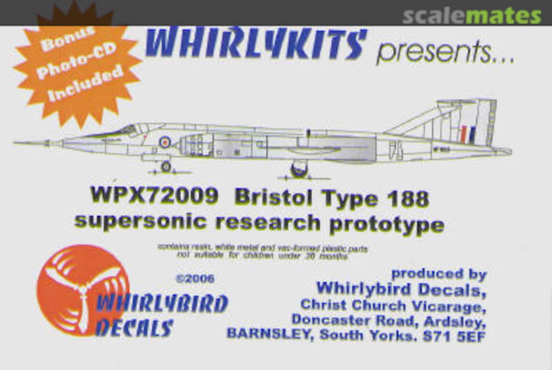 Boxart Bristol Type 188 WPX72009 Whirlykits Boxart Bristol Type 188 WPX72009 Whirlykits