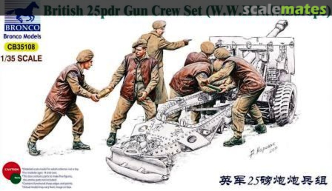 Boxart 25pdr Gun Crew CB35108 Bronco Boxart 25pdr Gun Crew CB35108 Bronco