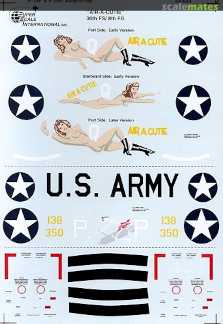 Boxart P-39F & P-39D Airacobras 48-699 SuperScale International Boxart P-39F & P-39D Airacobras 48-699 SuperScale International