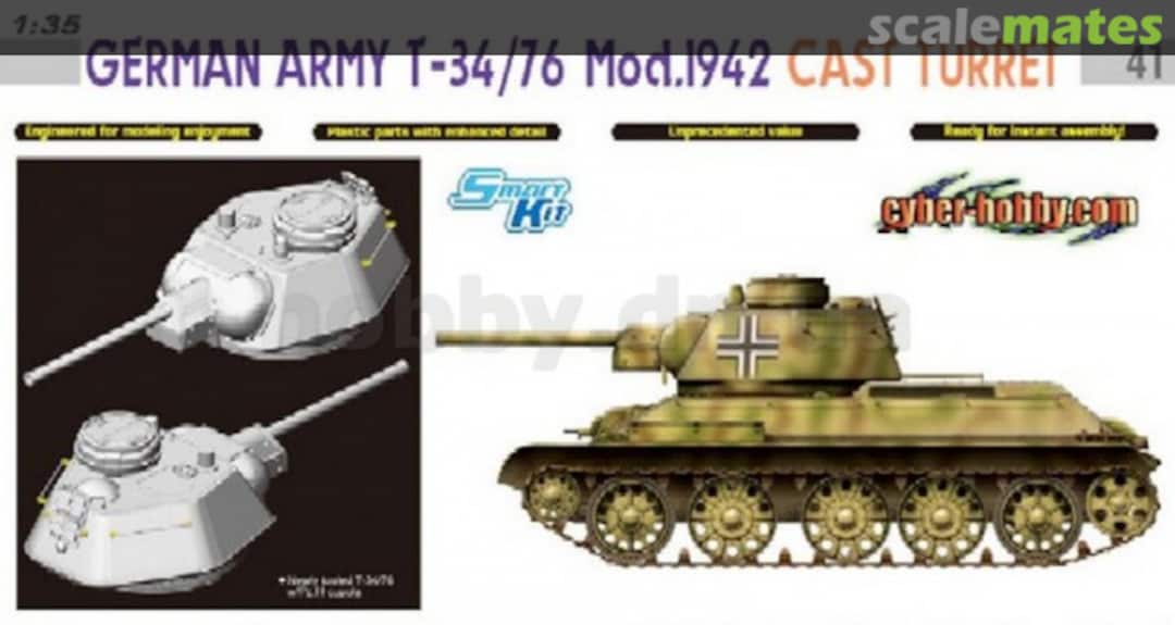 Boxart T-34/76 German Army Mod.1942 Cast Turret 6486 Cyber Hobby Boxart T-34/76 German Army Mod.1942 Cast Turret 6486 Cyber Hobby