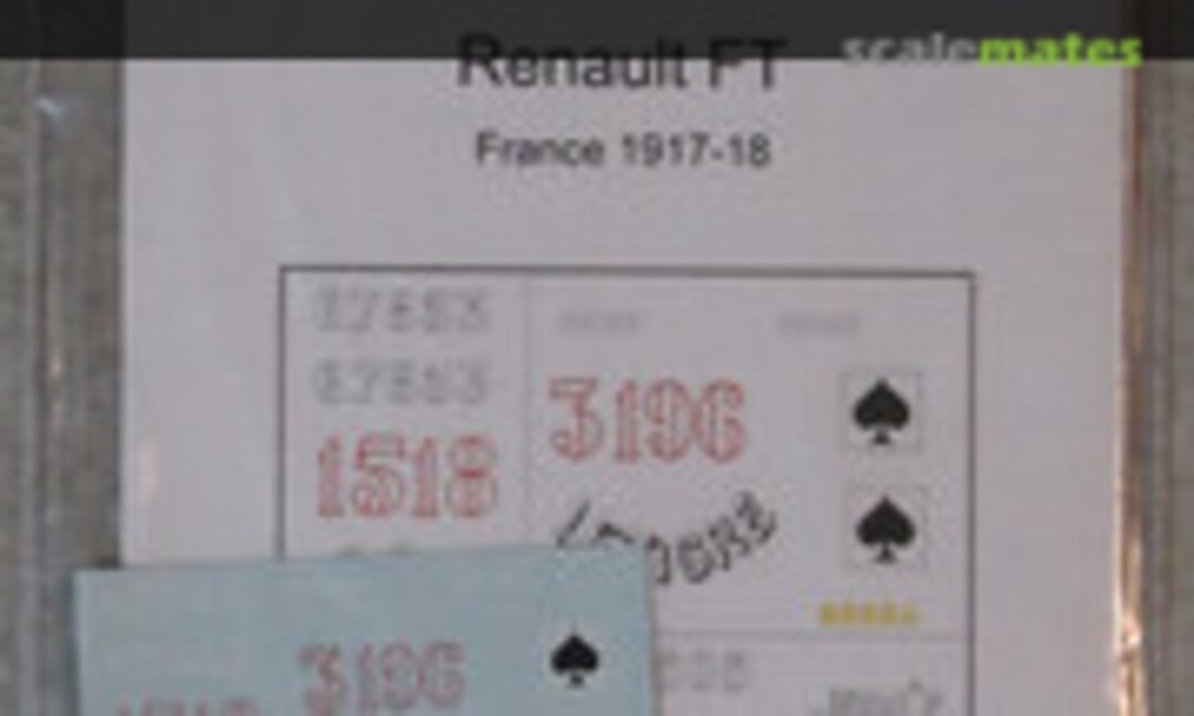 1:35 Renault FT (HISTOPIC 35001) 35001