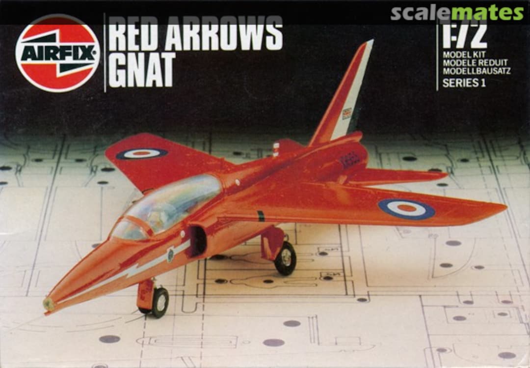 Boxart Red Arrows Gnat 01036 Airfix Boxart Red Arrows Gnat 01036 Airfix