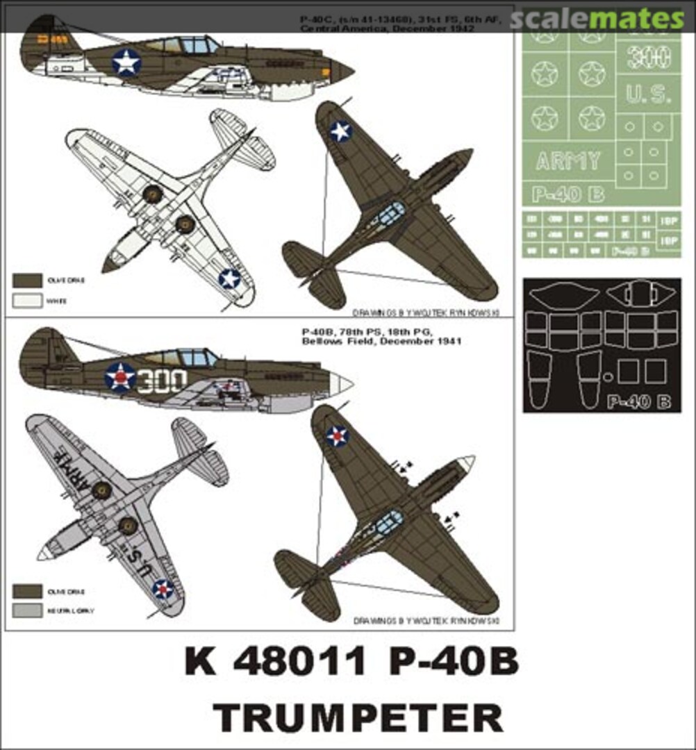 Boxart Curtiss P-40B Tomahawk "USAAF" K48011 Montex Boxart Curtiss P-40B Tomahawk "USAAF" K48011 Montex