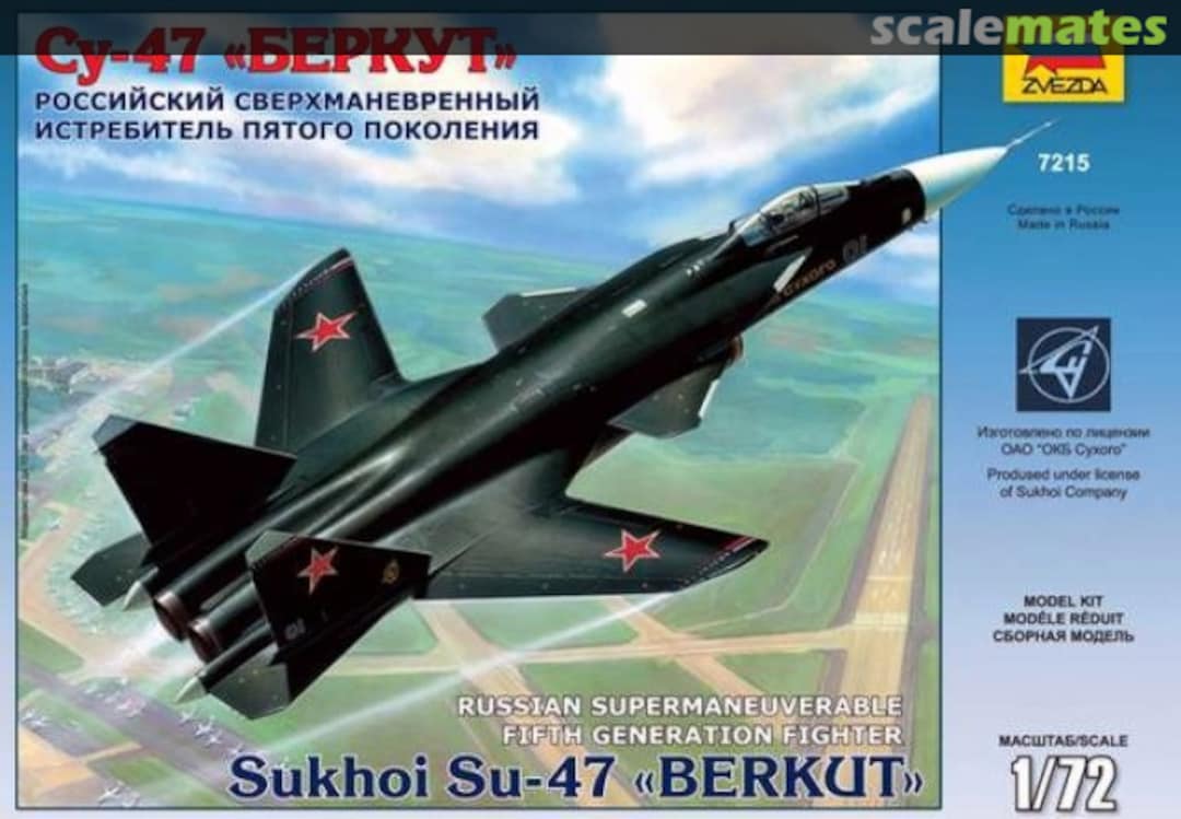 Boxart Sukhoi Su-47 Berkut 7215 Zvezda Boxart Sukhoi Su-47 Berkut 7215 Zvezda