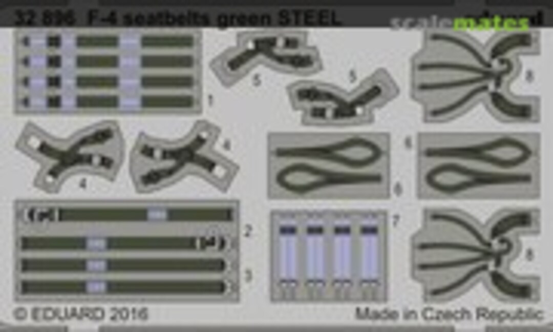 1:32 F-4 seatbelts green STEEL (Eduard 32896) 32896
