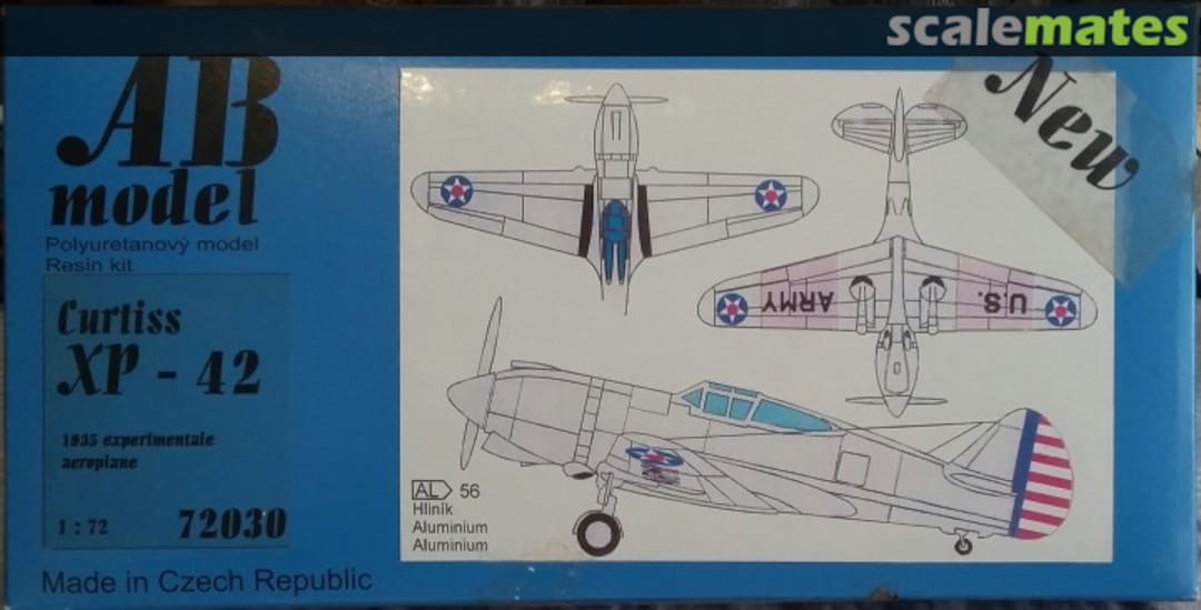 Boxart Curtiss XP-42 72030 AB model Boxart Curtiss XP-42 72030 AB model