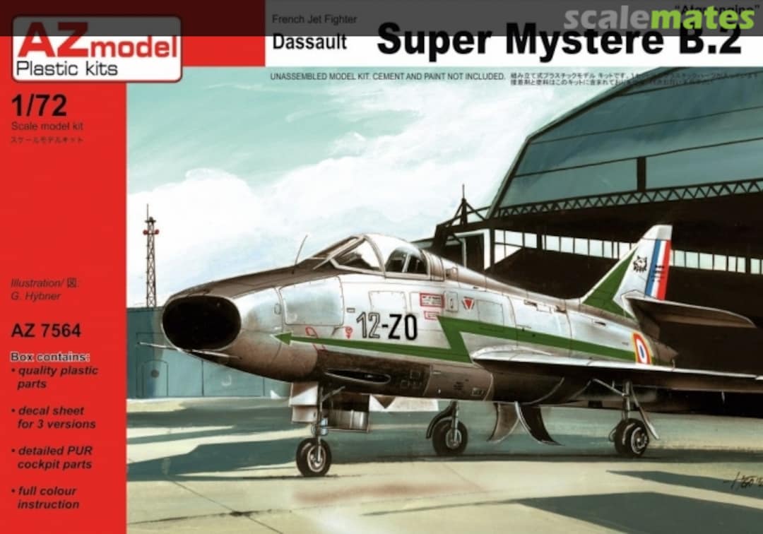 Boxart Dassault Super Mystere B.2 AZ7564 AZmodel Boxart Dassault Super Mystere B.2 AZ7564 AZmodel
