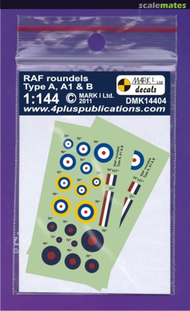 Boxart RAF Type A, A1, B roundels DMK14404 Mark I Models Boxart RAF Type A, A1, B roundels DMK14404 Mark I Models