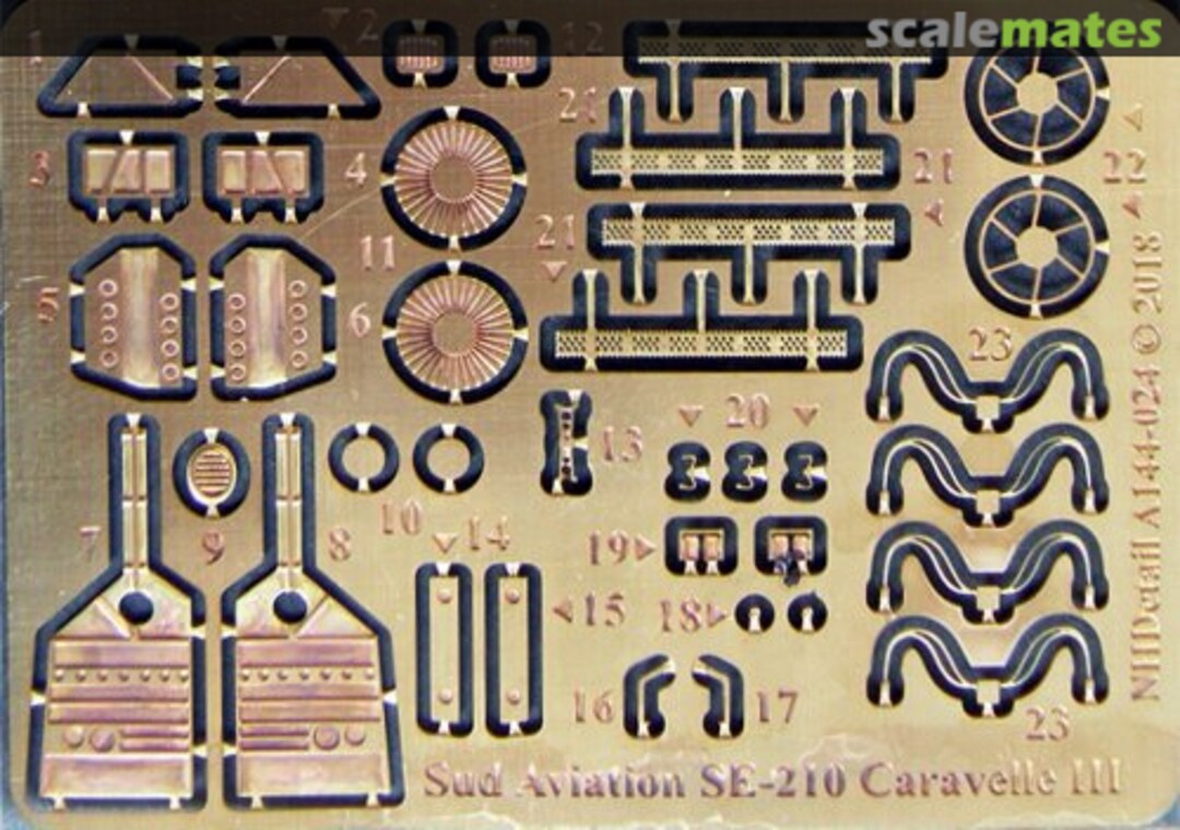 Boxart Sud Aviation SE-210 Caravelle III Detail Set (for Amodel) A144-024 NH Detail
