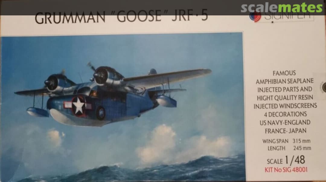 Boxart Grumman "Goose" JRF-5 SIG 48001 Signifer Boxart Grumman "Goose" JRF-5 SIG 48001 Signifer