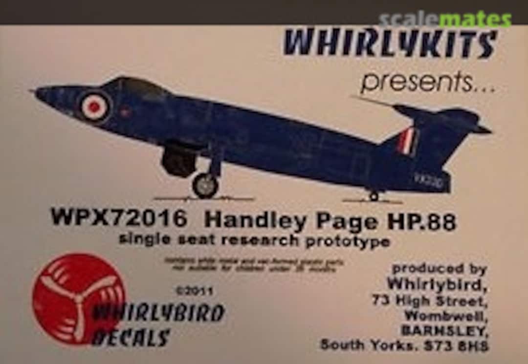 Boxart Handley Page HP.88 WPX72016 Whirlykits Boxart Handley Page HP.88 WPX72016 Whirlykits