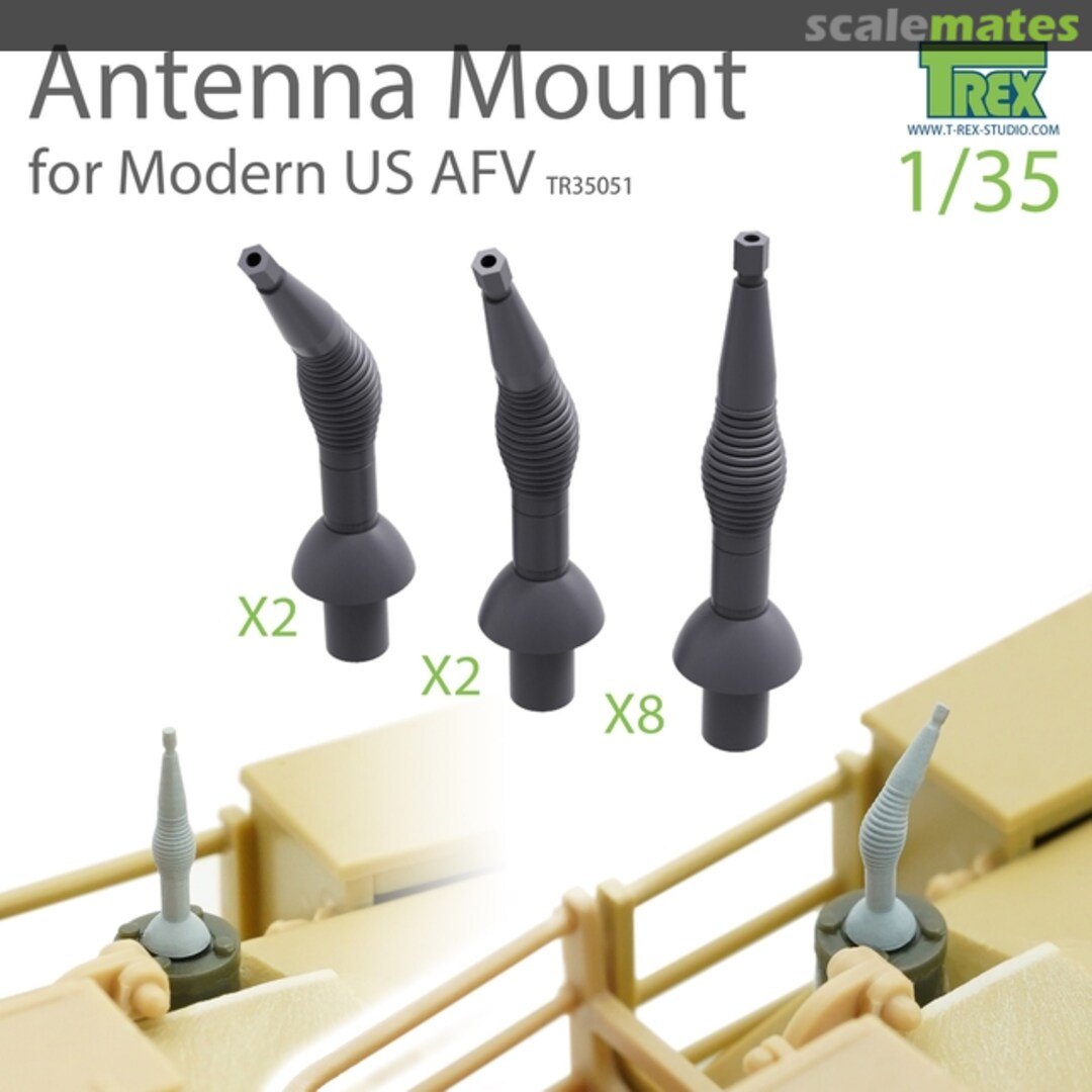 Boxart Antenna Mount Set for Modern US AFV TR35051 T-Rex Studio Boxart Antenna Mount Set for Modern US AFV TR35051 T-Rex Studio