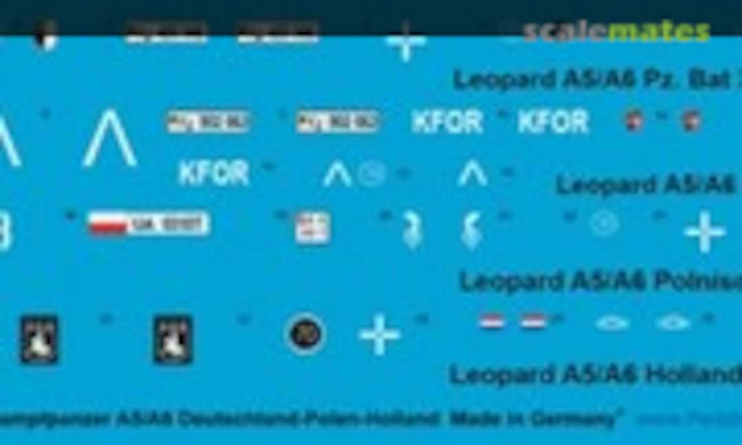 1:72 Leopard Kampfpanzer A5/A6 (Peddinghaus-Decals 72 3407) 72 3407