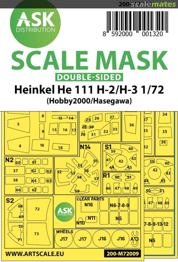 Boxart Heinkel He 111H-2/H-3 200-M72009 ASK Boxart Heinkel He 111H-2/H-3 200-M72009 ASK