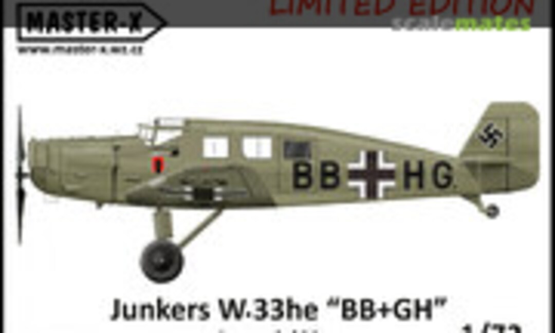 1:72 Junkers W.33he "BB+HG" (Master-X MX 7215.05) MX 7215.05