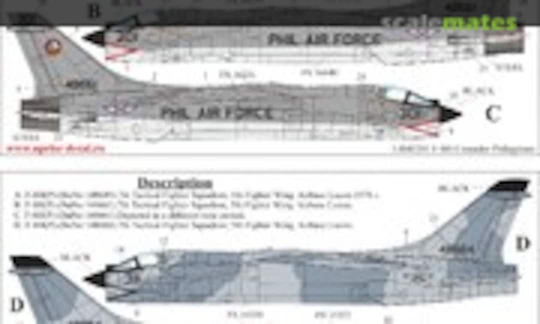 1:48 F-8H Crusader Philippines with stencils (UpRise Decal UR48203) UR48203