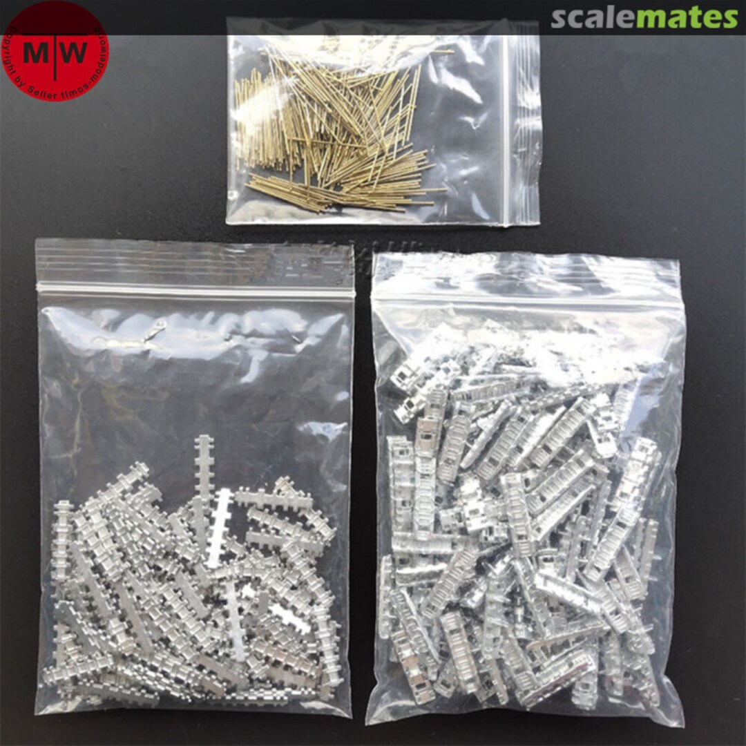 Boxart Scale Metal Track Links w/metal pin for King Tiger & Jagdtiger Tank Model UNKXXX Timo's Model World Boxart Scale Metal Track Links w/metal pin for King Tiger & Jagdtiger Tank Model UNKXXX Timo's Model World