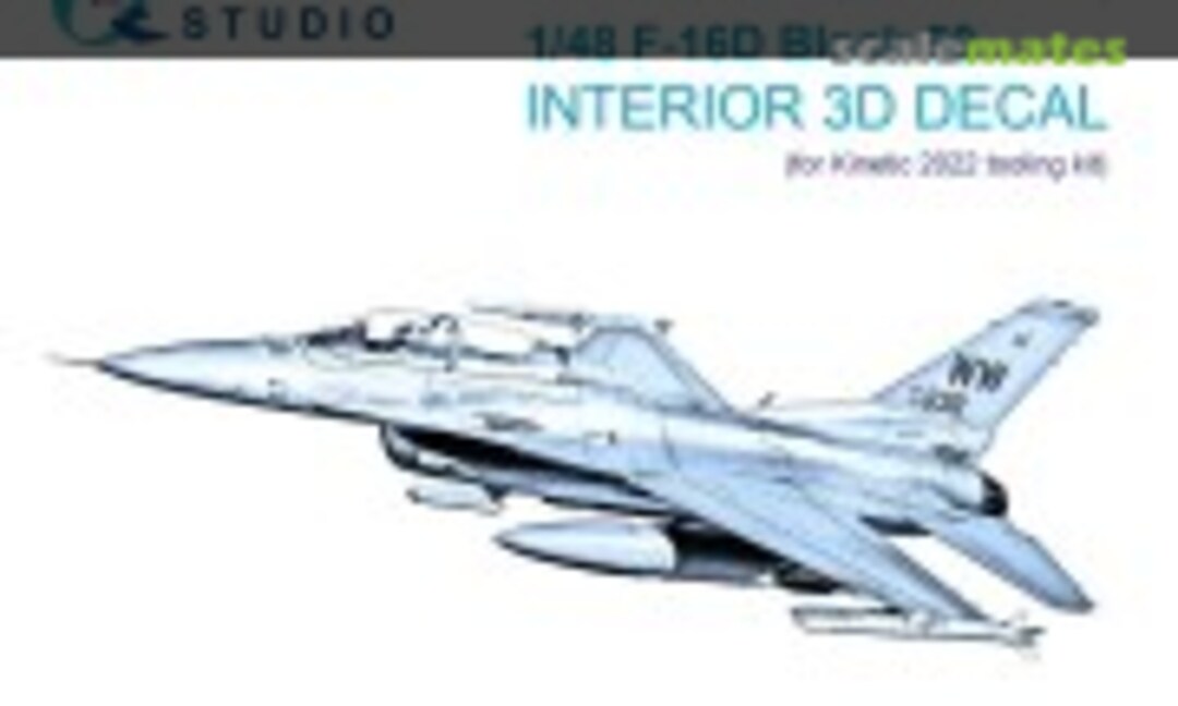 1:48 F-16D block 50 3D-Printed & coloured Interior on decal paper (small version) (Quinta Studio QDS-48408) QDS-48408