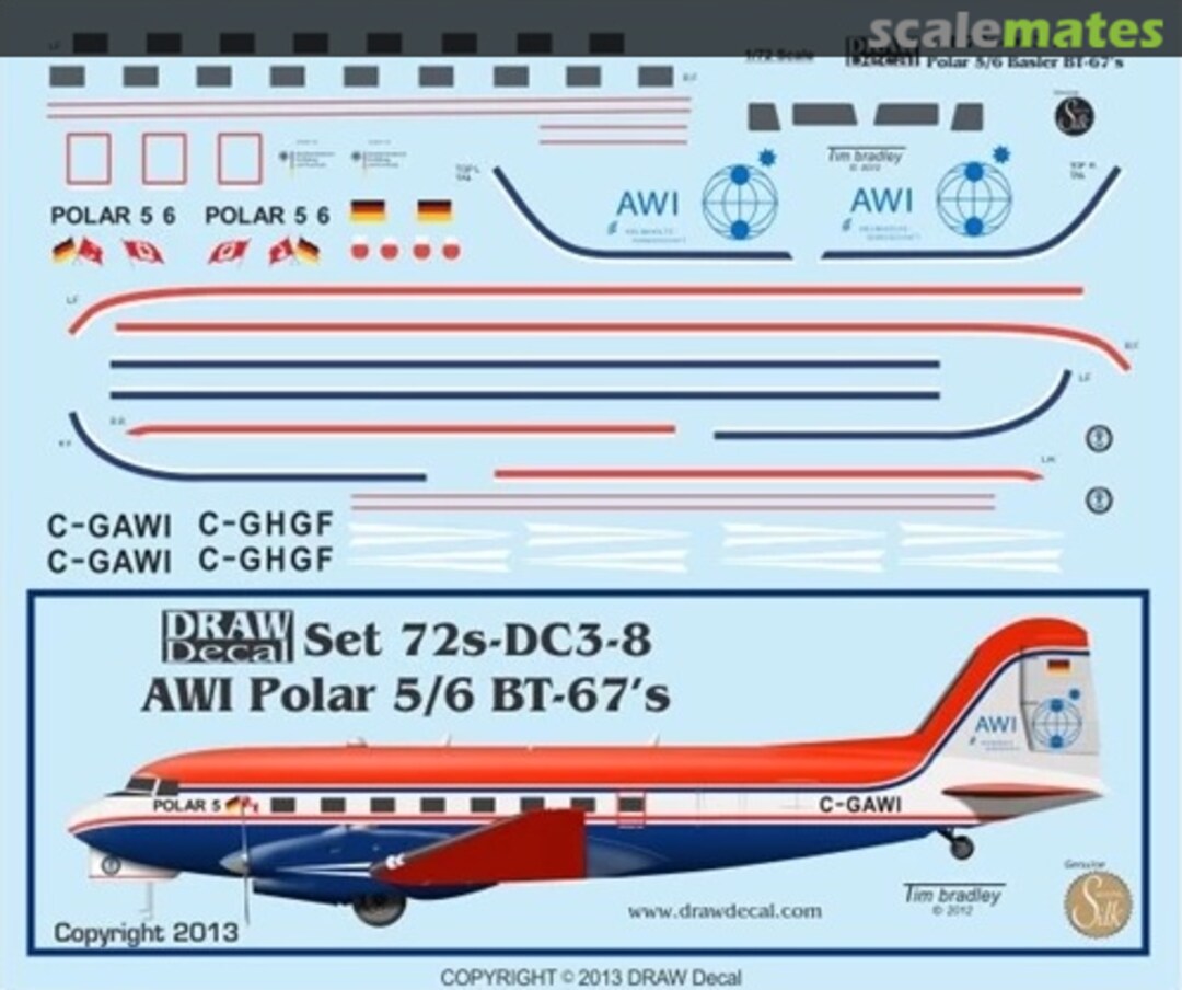 Boxart Alfred Wenger Institute Polar 5/6 BT-67s 72-DC3-8 Draw Decal Boxart Alfred Wenger Institute Polar 5/6 BT-67s 72-DC3-8 Draw Decal