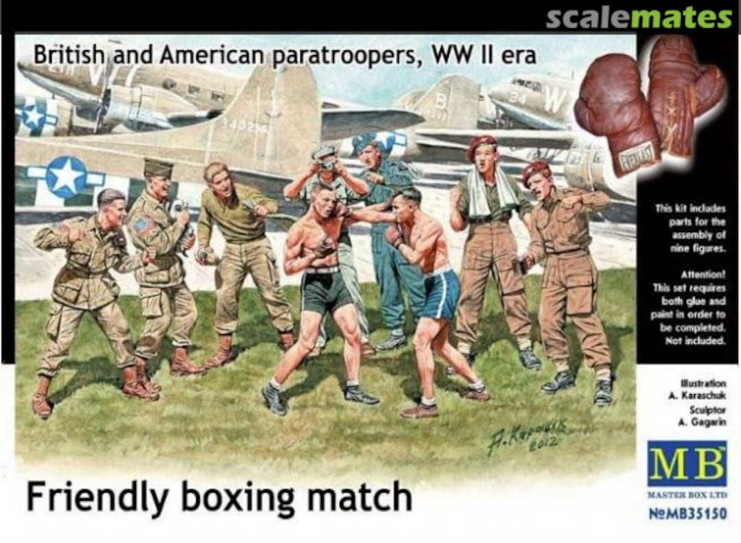 Boxart Friendly boxing match. British and American paratroopers MB35150 Master Box Boxart Friendly boxing match. British and American paratroopers MB35150 Master Box