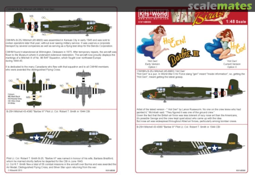 Boxart B-25 Mitchell KW148099 Kits-World Boxart B-25 Mitchell KW148099 Kits-World