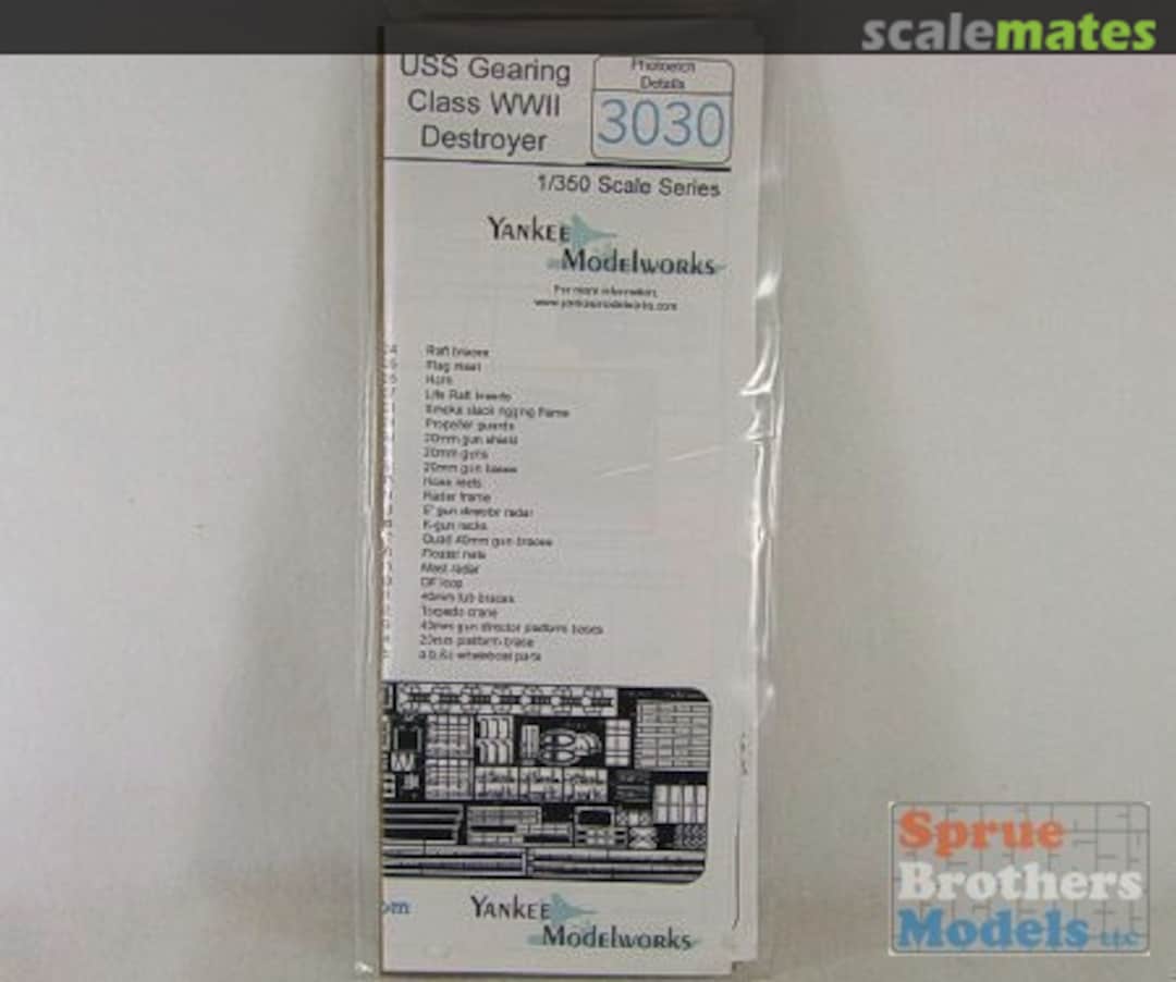 Boxart USS Gearing Class Destroyer - PE Detail Set YKM-3030 Yankee Modelworks Boxart USS Gearing Class Destroyer - PE Detail Set YKM-3030 Yankee Modelworks
