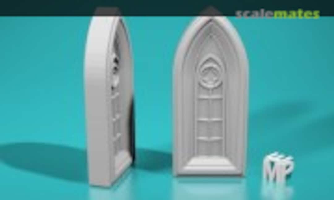 1:35 Stained glass church window - type 2 - narrow - full (EMP3d 35150439) 35150439