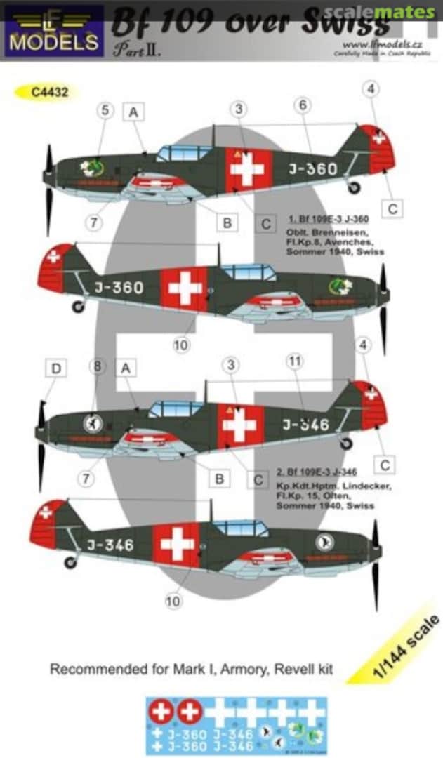Boxart Bf 109 over Swiss C4432 LF Models